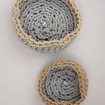 Neo Home Baskets Large Canapa Basket in Pearl Grey Pearl Grey / 17" D X 8.5" H