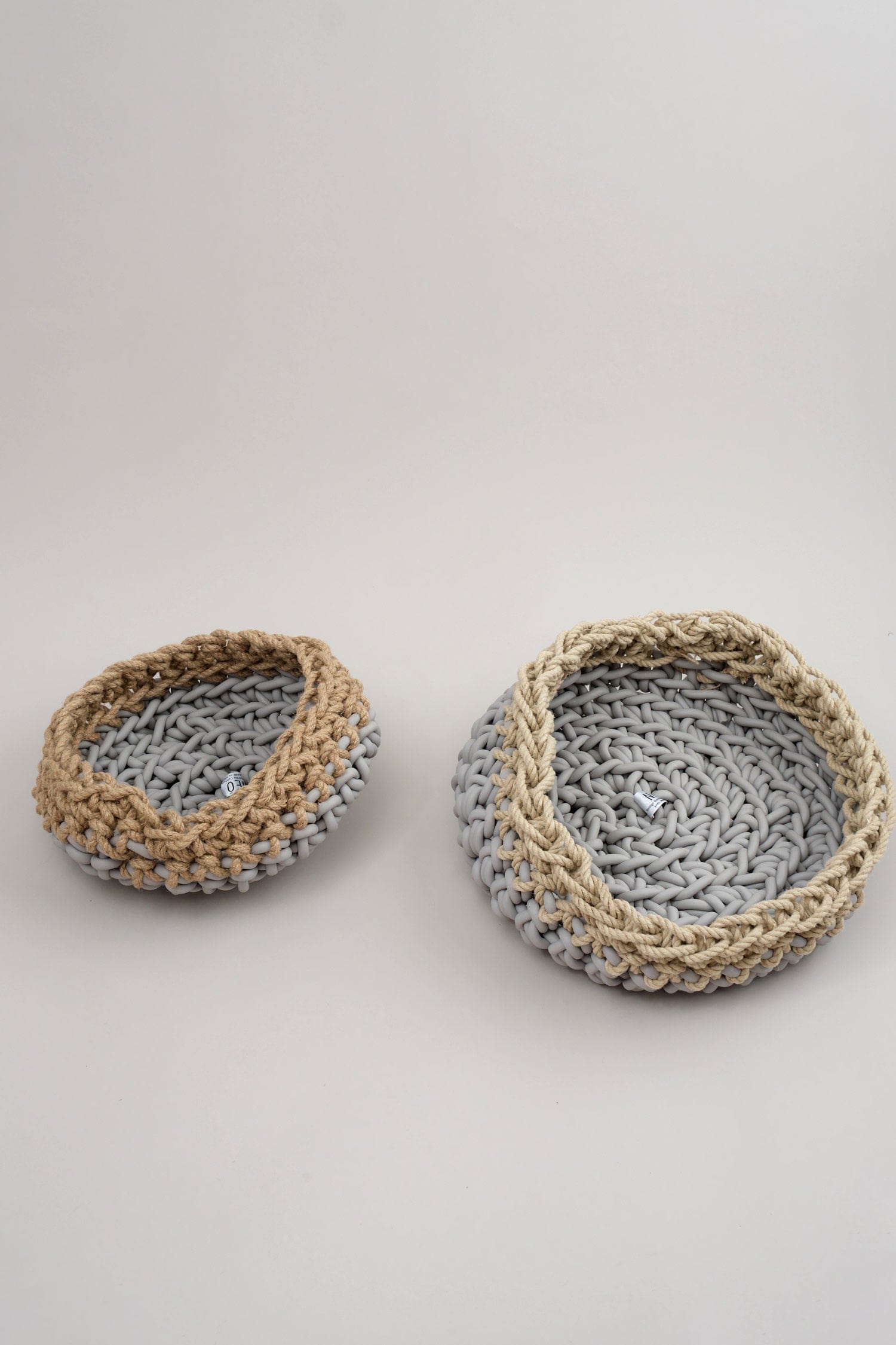 Neo Home Baskets Large Canapa Basket in Pearl Grey Pearl Grey / 17" D X 8.5" H