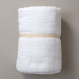 OONA Home Bedding King Plaid Bed Covers White / 91" L X 98" W
