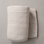 OONA Home Bedding King Plaid Bed Covers Cloud / 91" L X 98" W