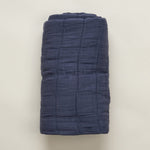 OONA Home Bedding Plaid Bed Covers Dark Blue / 49" L X 63" W