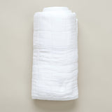 OONA Home Bedding Plaid Bed Covers White / 49" L X 63" W