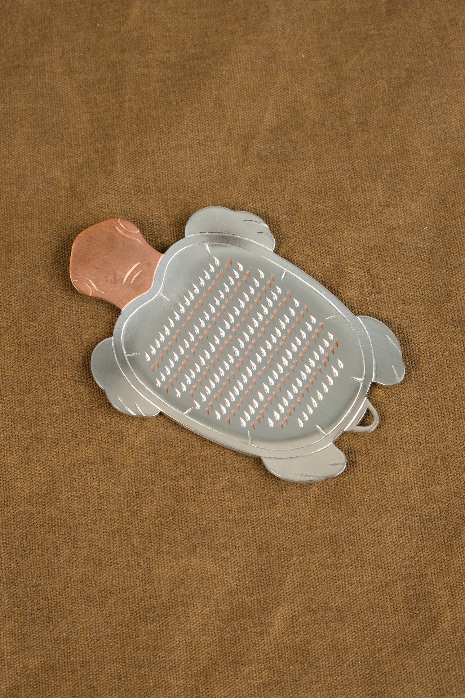 Ooya Home Kitchen Utensils Copper Turtle Grater Copper Tin Plating / 2.75" W X 4.25" L