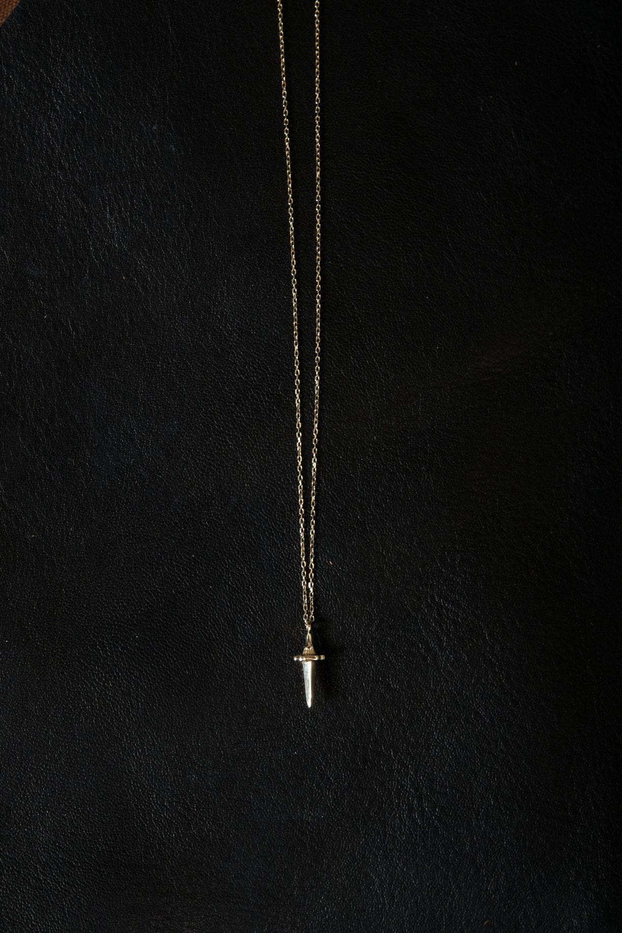Pamela Love Jewelry Necklaces Mini Dagger Pendant 14K Yellow Gold / 16" Chain