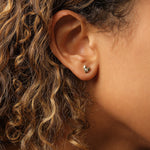 Pamela Love Jewelry Earrings Eternal Heart Stud 14K Yellow Gold