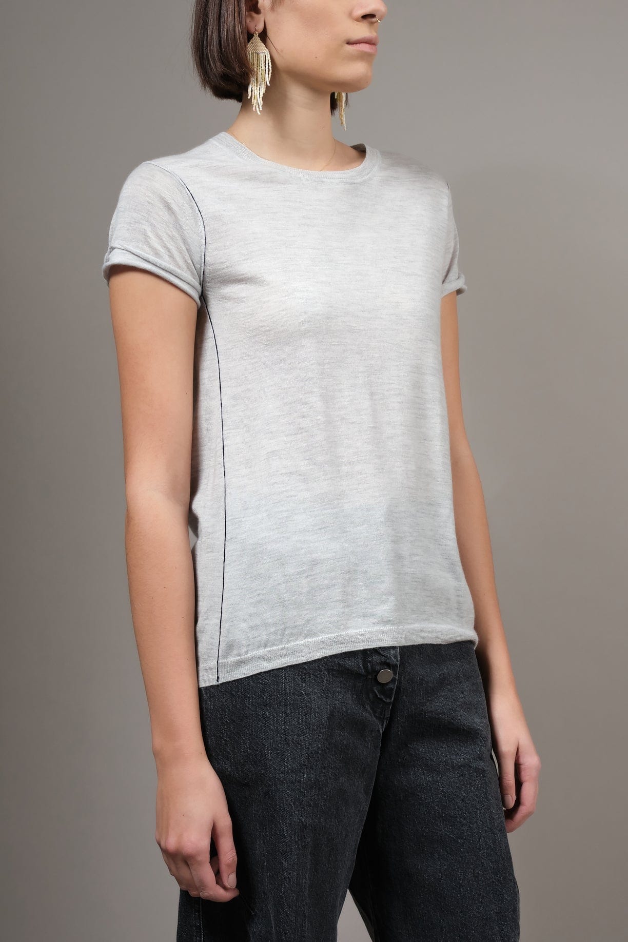 Baby Tee in Dove Gray Paychi Guh