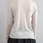 Back of Bateau Pullover in White Dune