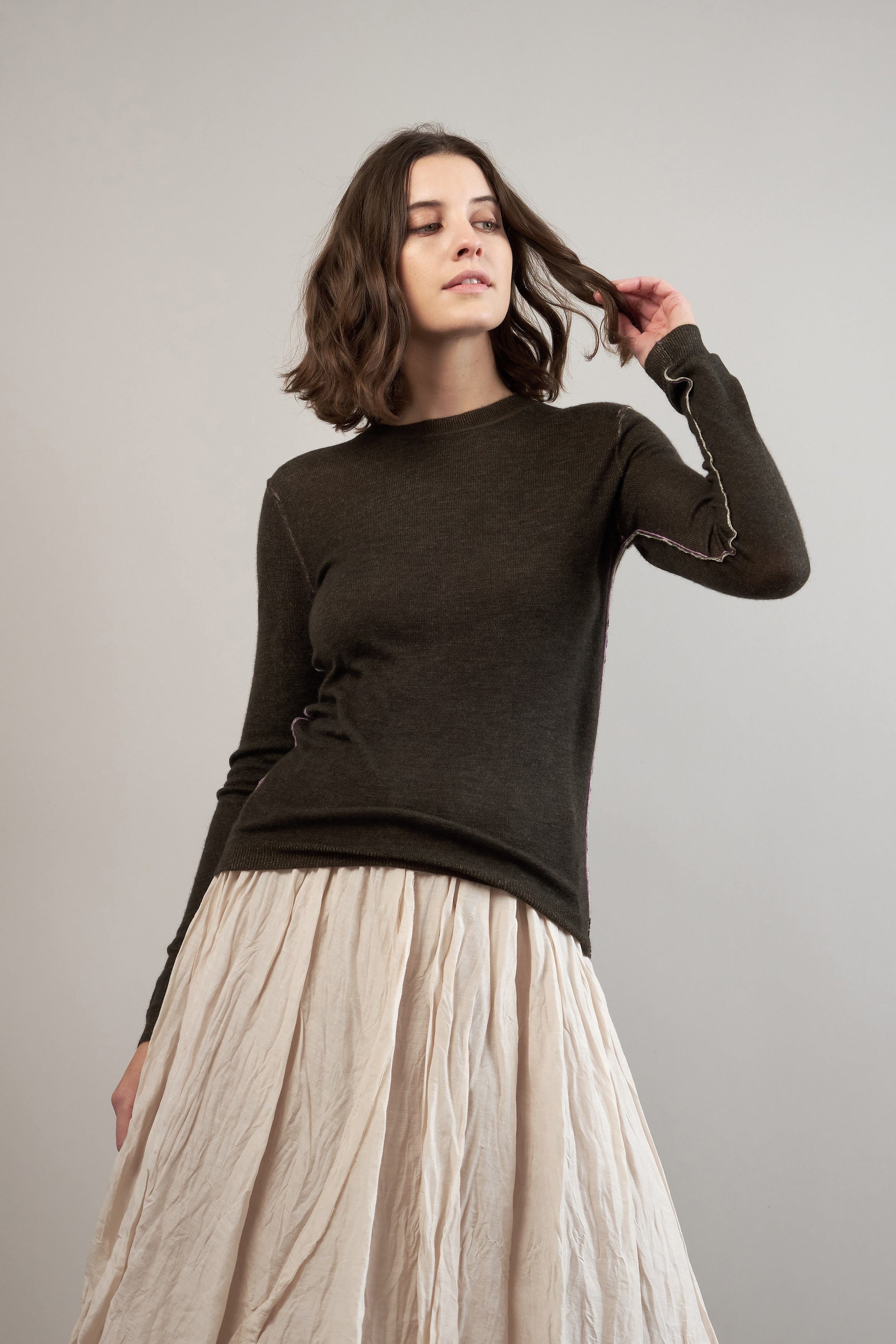 Paychi Guh L/S Printed Crew