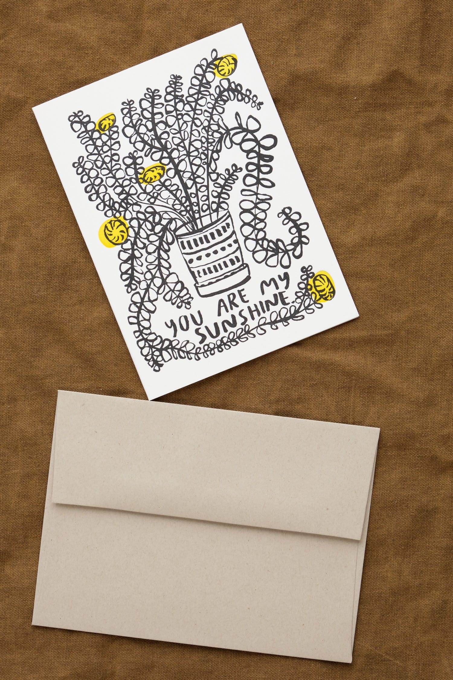 You Are My Sunshine Card with envelope