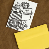 People Ive Loved Craft Stationery Shit is Bananas Card
