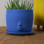 Rami Kim Studio Home Planters Face Pot Set in Intense Blue Intense Blue