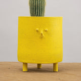 Rami Kim Studio Home Planters Tripod Mini Face Planter in Yellow Intense Yellow