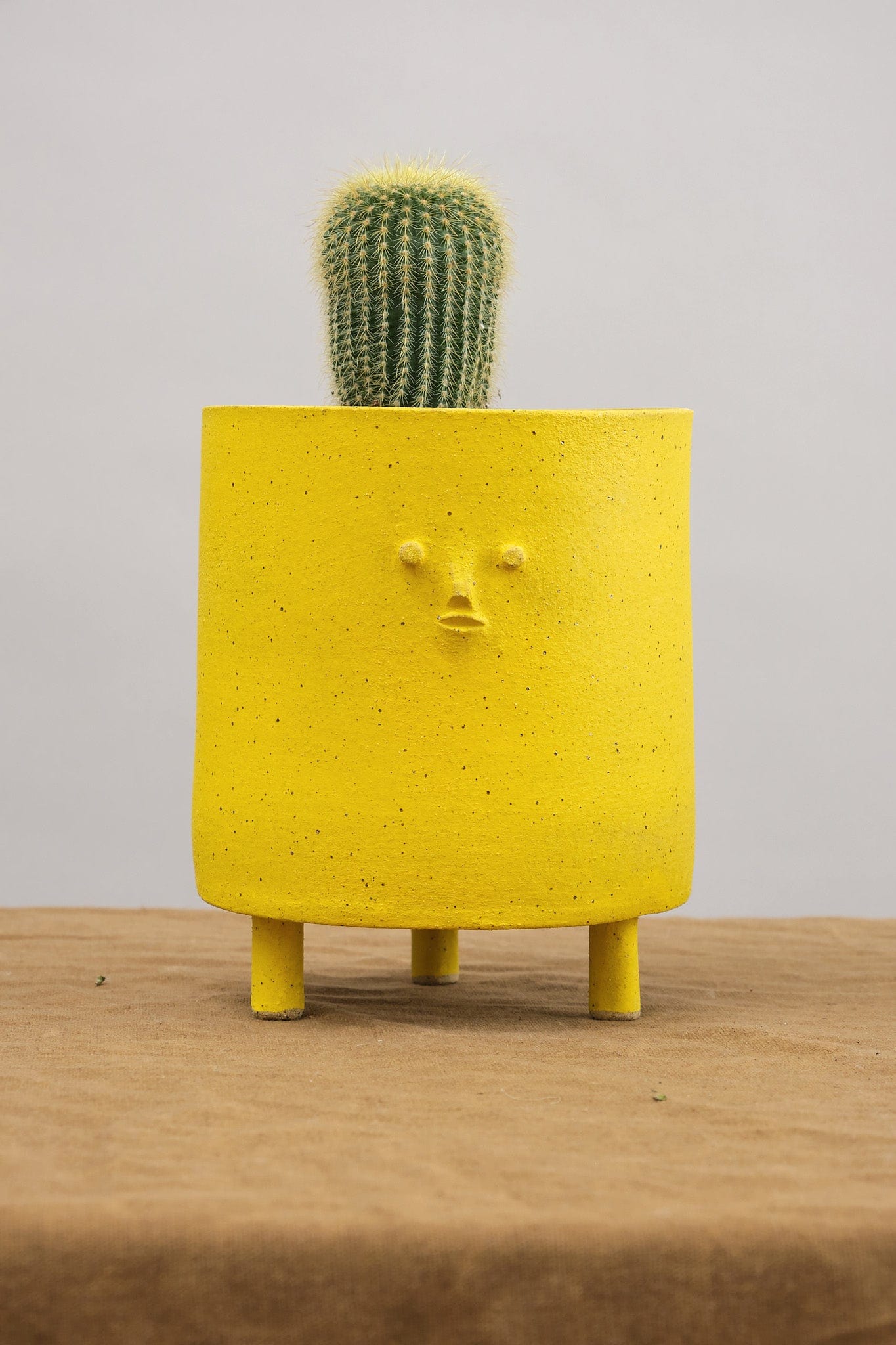 Rami Kim Studio Home Planters Tripod Mini Face Planter in Yellow Intense Yellow