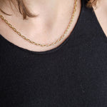Stephanie Windsor Jewelry Necklaces 100mm Long Oval Link Chain 14K Yellow Gold / 18" Chain