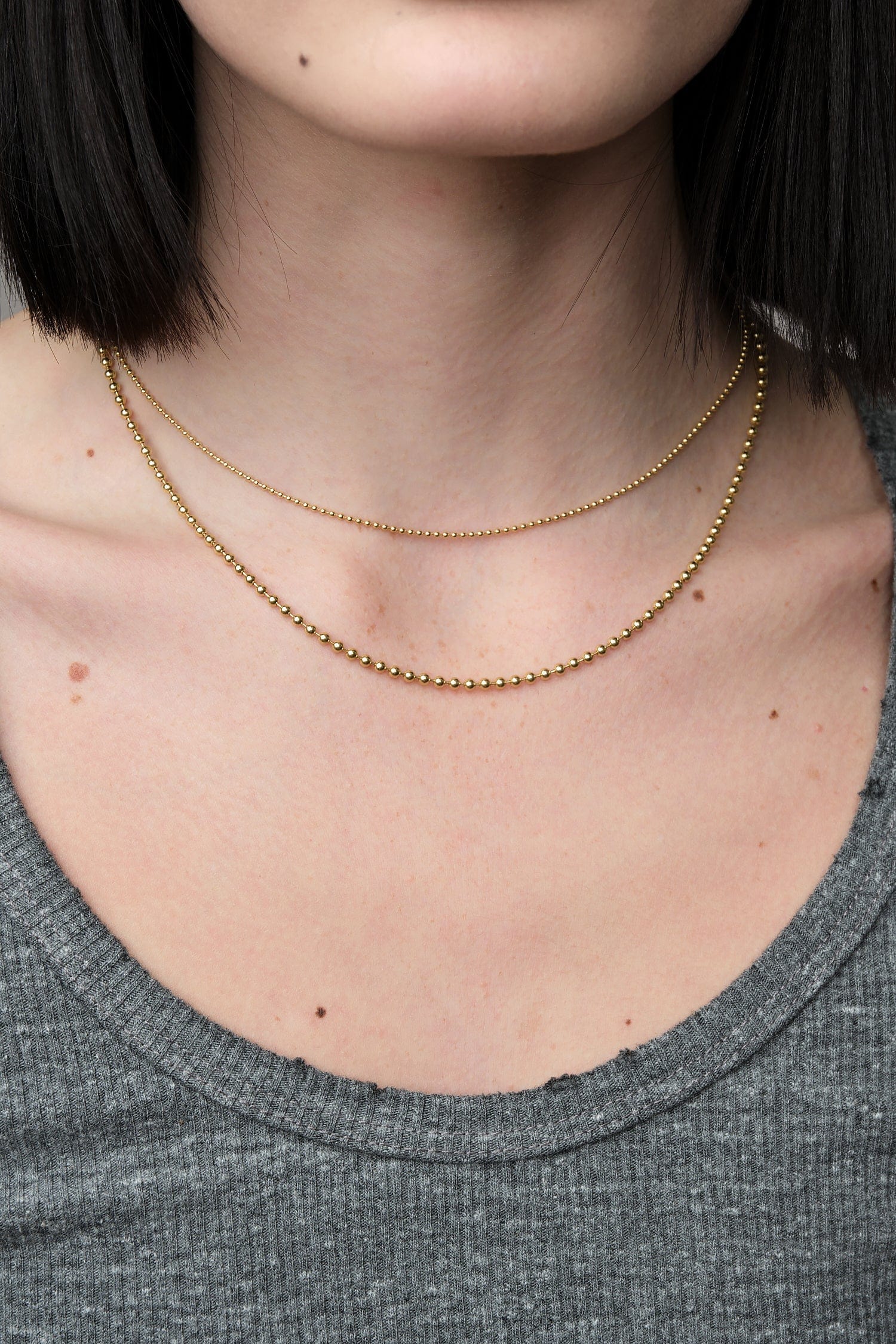 Stephanie Windsor Jewelry Necklaces Baby Ball Chain 14K Yellow Gold / 16"
