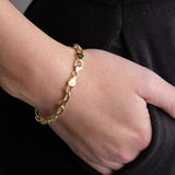 Stephanie Windsor Jewelry Bracelets 150mm Solid Oval Link Chain Bracelet 14K Yellow Gold / 7" Chain