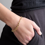 Stephanie Windsor Jewelry Bracelets 150mm Solid Oval Link Chain Bracelet 14K Yellow Gold / 7" Chain