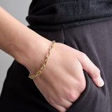 Stephanie Windsor Jewelry Bracelets 150mm Solid Oval Link Chain Bracelet 14K Yellow Gold / 7" Chain