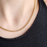 Stephanie Windsor Jewelry Necklaces Solid Rounded Curb Chain 1 14K Yellow Gold / 18" Chain