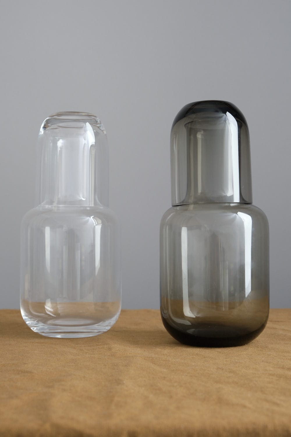 Toyo Sasaki Glass Home Kitchen Glassware Glass Decanter and Cup Set