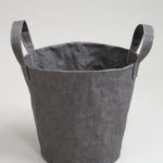 Uashmama Home Bath Organization Small Paniere Dark Grey / 7" D X 9.5" H