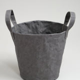 Uashmama Home Bath Organization Small Paniere Dark Grey / 7" D X 9.5" H