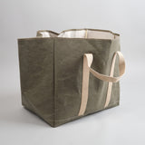 Uashmama Home Baskets Wood Bag Oliva / 22" L x 16" W x 22" H