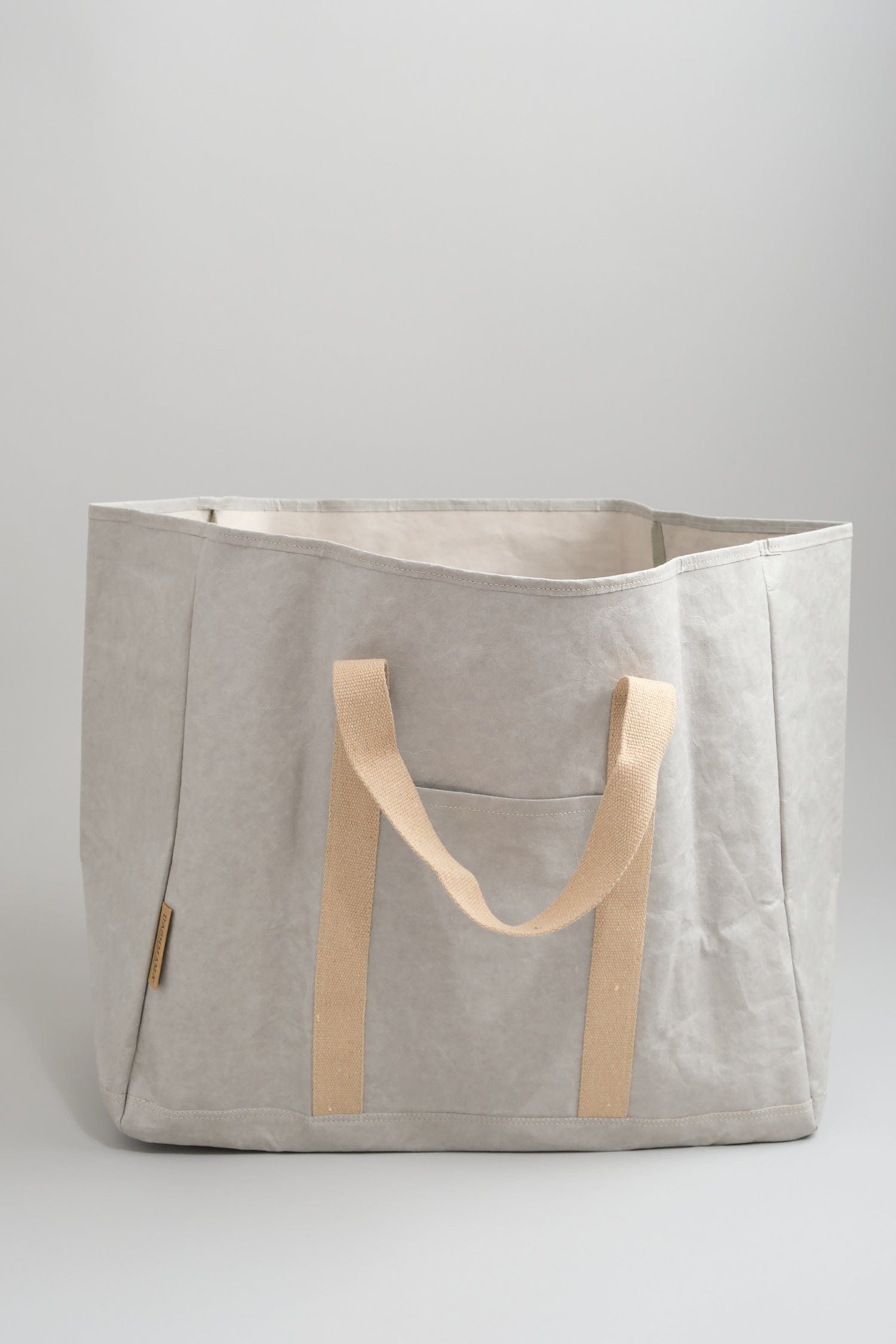 Uashmama Home Baskets Wood Bag Grey / 22" L x 16" W x 22" H