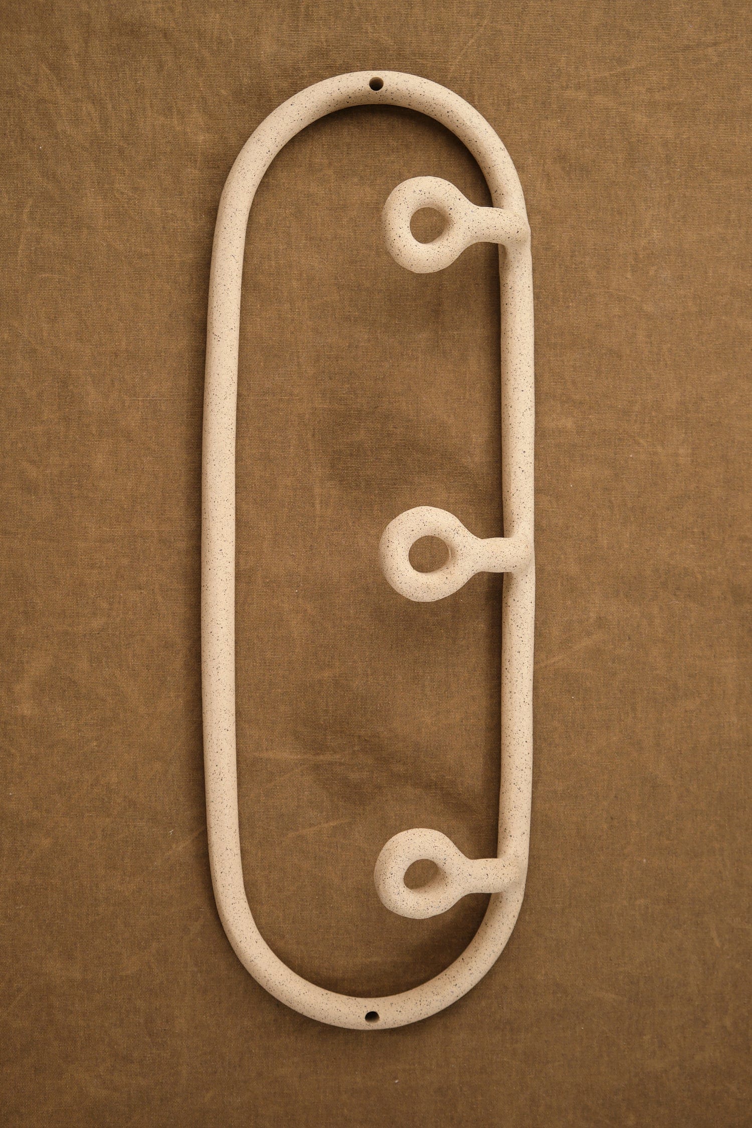 Virginia Sin Home Hooks Trio Coat Rack in Speckled Speckled / 20" L X 6.5" W X 2" H