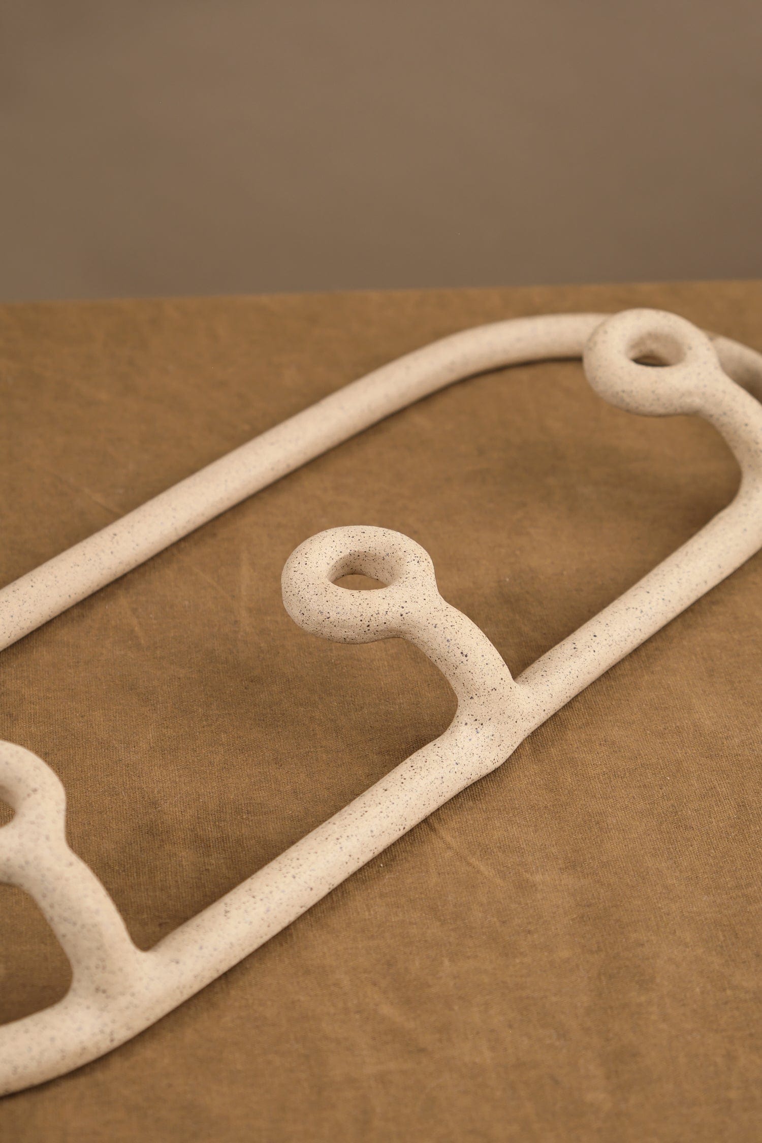 Virginia Sin Home Hooks Trio Coat Rack in Speckled Speckled / 20" L X 6.5" W X 2" H