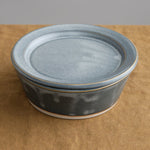 WRF Lab Ceramics Home Kitchen Serving Medium Container with Lid Ash / 8" D x 3" H