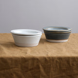 WRF Lab Ceramics Home Kitchen Serving Small Container with Lid White / 5.75" Dia x 2" H