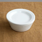 WRF Lab Ceramics Home Kitchen Serving Small Container with Lid White / 5.75" Dia x 2" H
