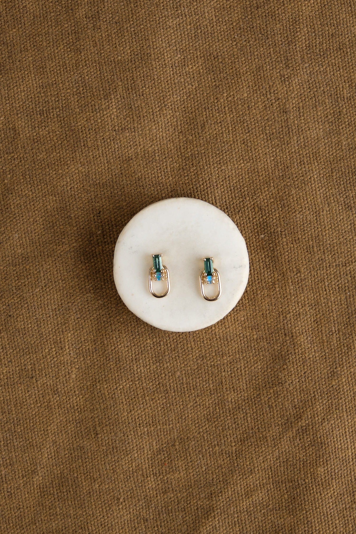 WWAKE Jewelry Earrings Door Knocker Earrings Opal
