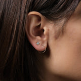 WWAKE Jewelry Earrings Large Opal Stud Earring Opal