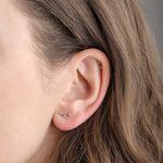WWAKE Jewelry Earrings Mini Three Step Point Earrings 14K Gold / Single