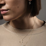 WWAKE Jewelry Necklaces Three Step Necklace Opal, Sapphire, Diamond / 18" chain