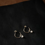 WWAKE Jewelry Earrings Pearl Droplet Hoop Earrings Pearl