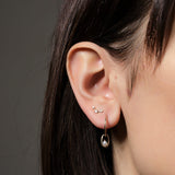 WWAKE Jewelry Earrings Pearl Droplet Hoop Earrings Pearl