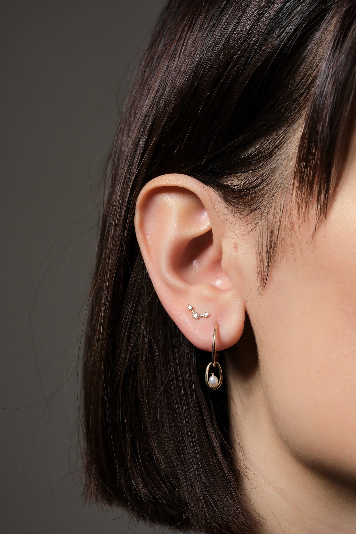 WWAKE Jewelry Earrings Pearl Droplet Hoop Earrings Pearl
