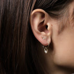 WWAKE Jewelry Earrings Pearl Droplet Hoop Earrings Pearl