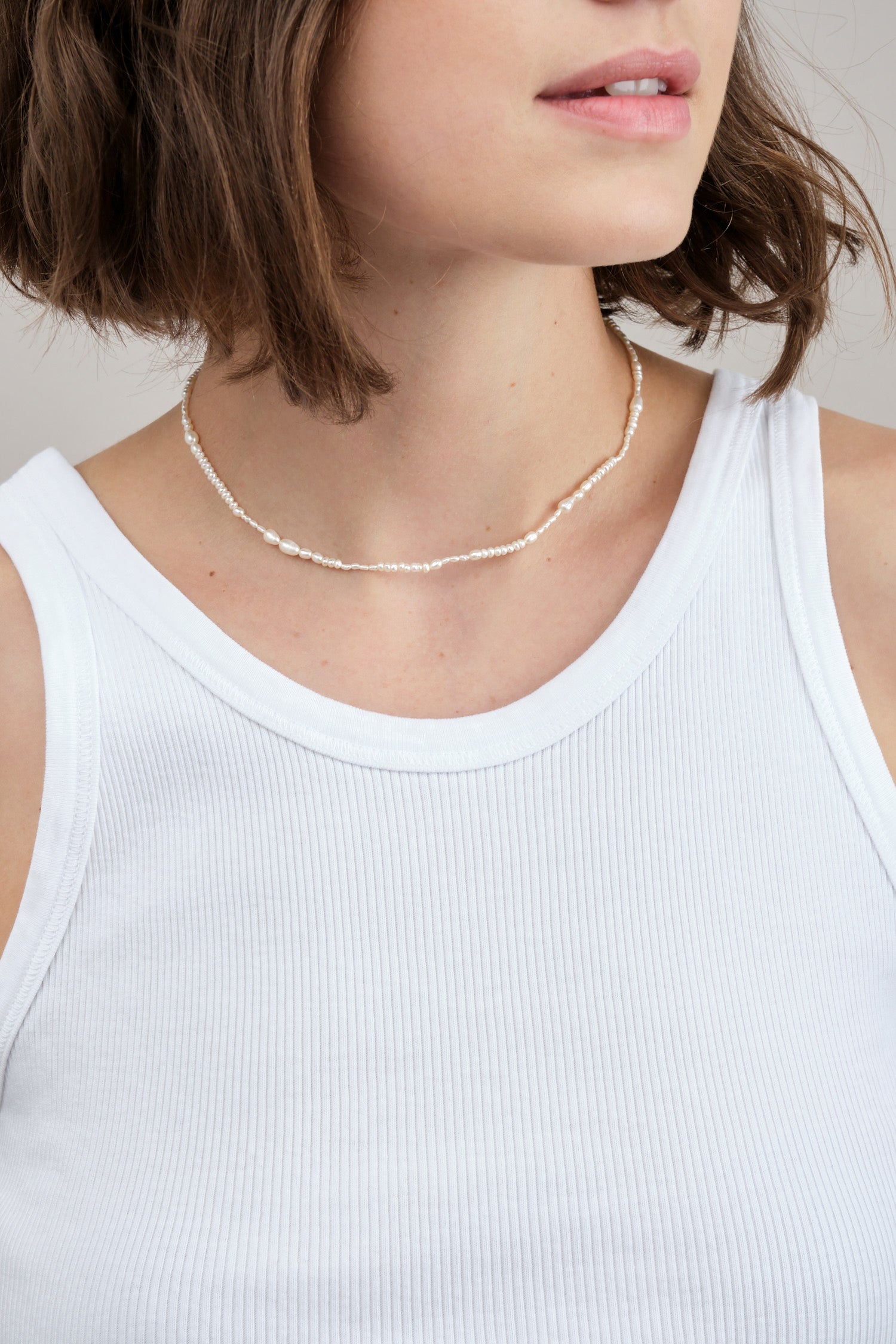 Wwake Pearl Collage Necklace