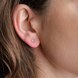WWAKE Jewelry Earrings Small White Diamond Stud Diamond