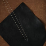 WWAKE Jewelry Necklaces Three Step Necklace Opal, Sapphire, Diamond / 18" chain