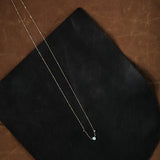 WWAKE Jewelry Necklaces Three Step Necklace Opal, Sapphire, Diamond / 18" chain
