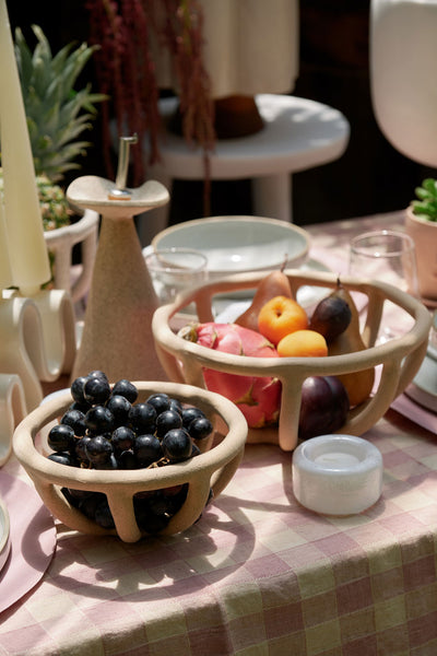 Prong Fruit Bowl, Terracotta: SIN ceramics - Handmade in Brooklyn