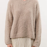 Private 0204 Apparel Womens Sweaters 255 Cashmere Alpaca Sweater in Safari