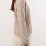 Private 0204 Apparel Womens Sweaters 255 Cashmere Alpaca Sweater in Safari