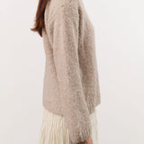 Private 0204 Apparel Womens Sweaters 255 Cashmere Alpaca Sweater in Safari
