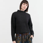 7115 by Szeki Apparel Womens Sweaters Chunky Ribbed Mock Neck